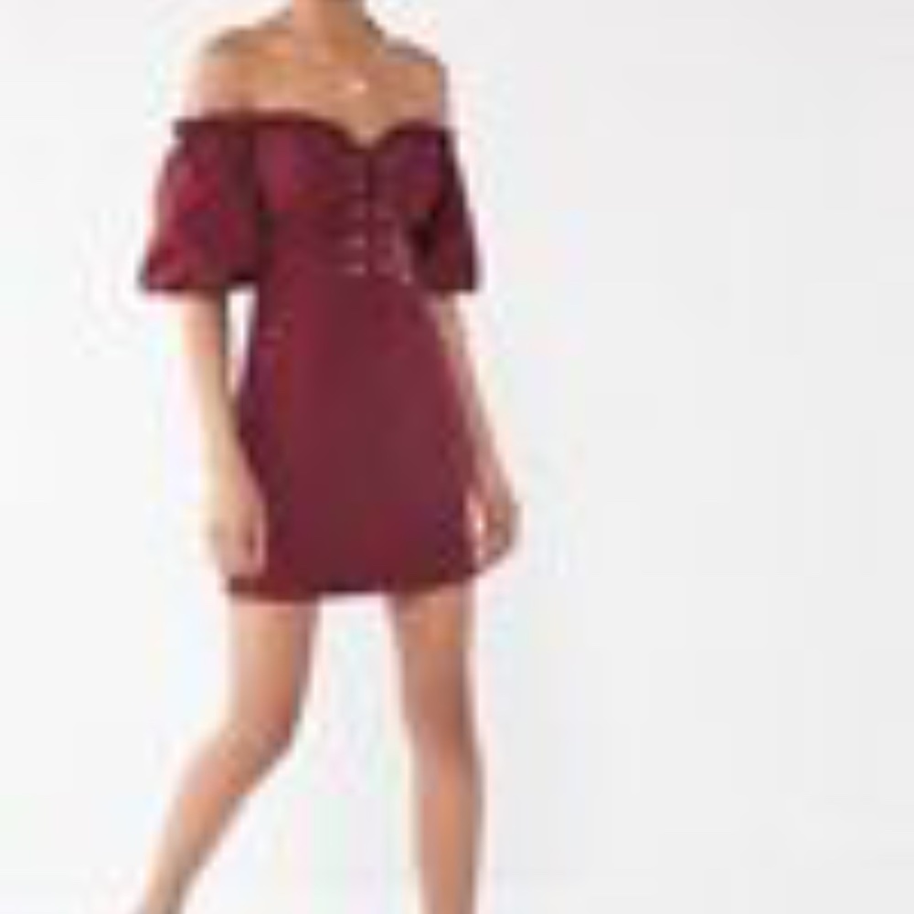 I AM GIA Burgundy Alya Dress Large